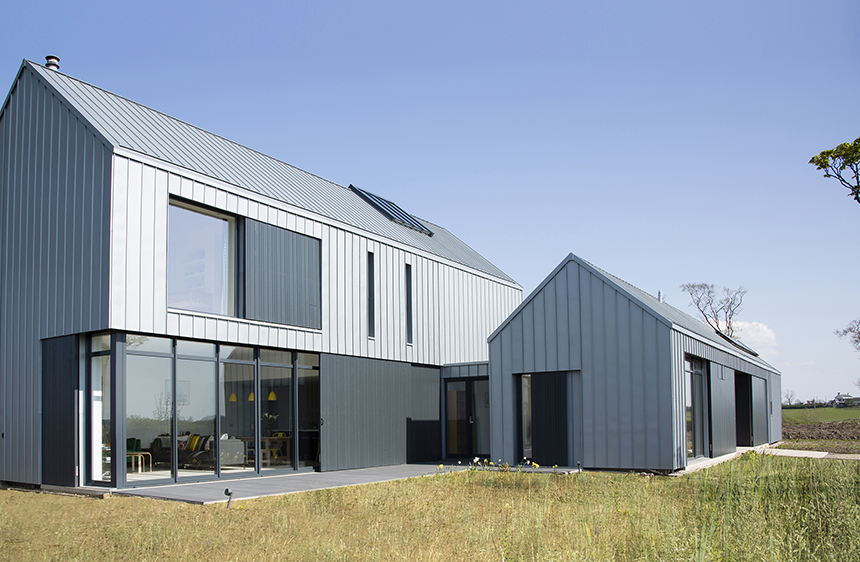 zinc clad farm house